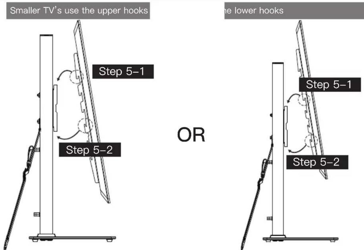 ErgoAV ERTSL1-01B - Step 5 Attach TV to the TV Plate [M] and Manage the Wires - 2