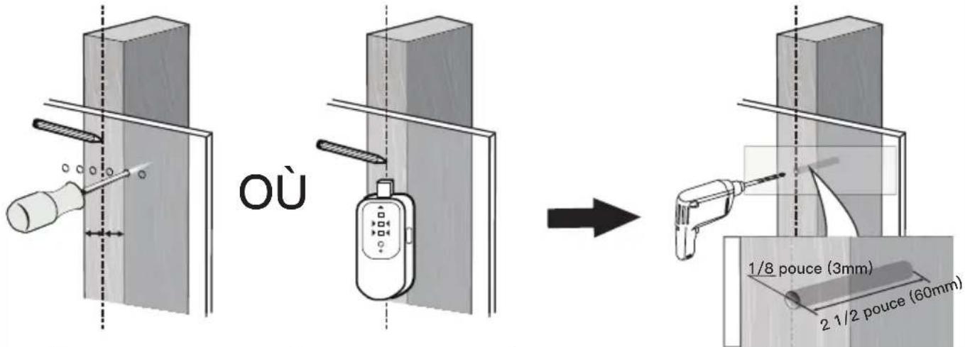 ErgoAV ERTSL1-01B - Étape 6B Pour une installation sur des montants en bois - 2