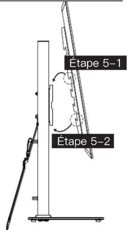 ErgoAV ERTSL1-01B - Fixer le téléviseur sur la plaque du téléviseur [M] et gérer les fils. - 3