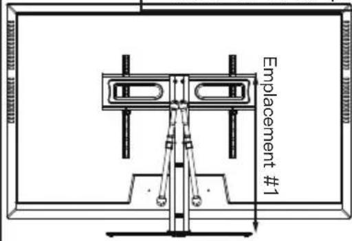 ErgoAV ERTSL1-01B - Étape 3 raccordement de la plaque TV [M] au pilier de support [P]. - 2