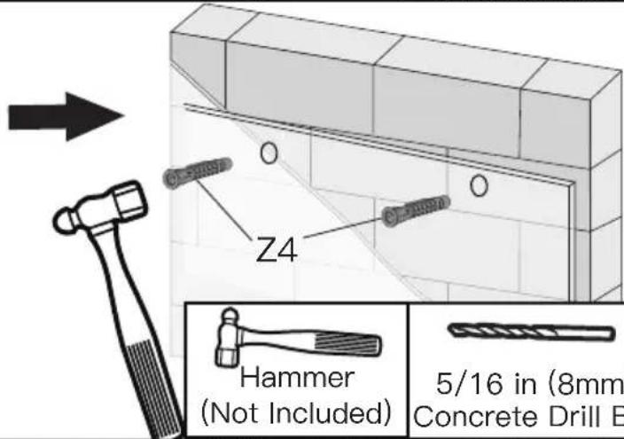ErgoAV ERTSL1-01B - Step 6C For Solid Concrete or Concrete Block Installation - 4