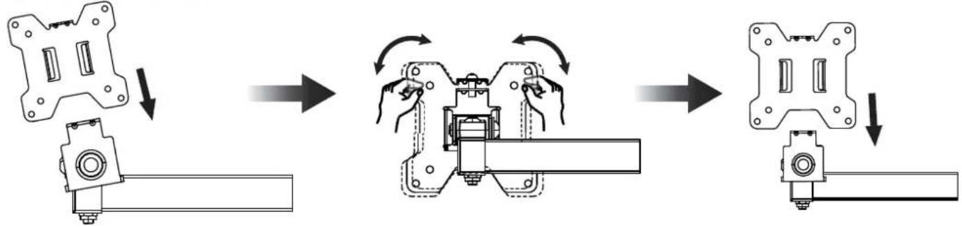 ErgoAV ERDAS1-01B - Étape 2 Fixez le bras pivotant au pilier support - 4