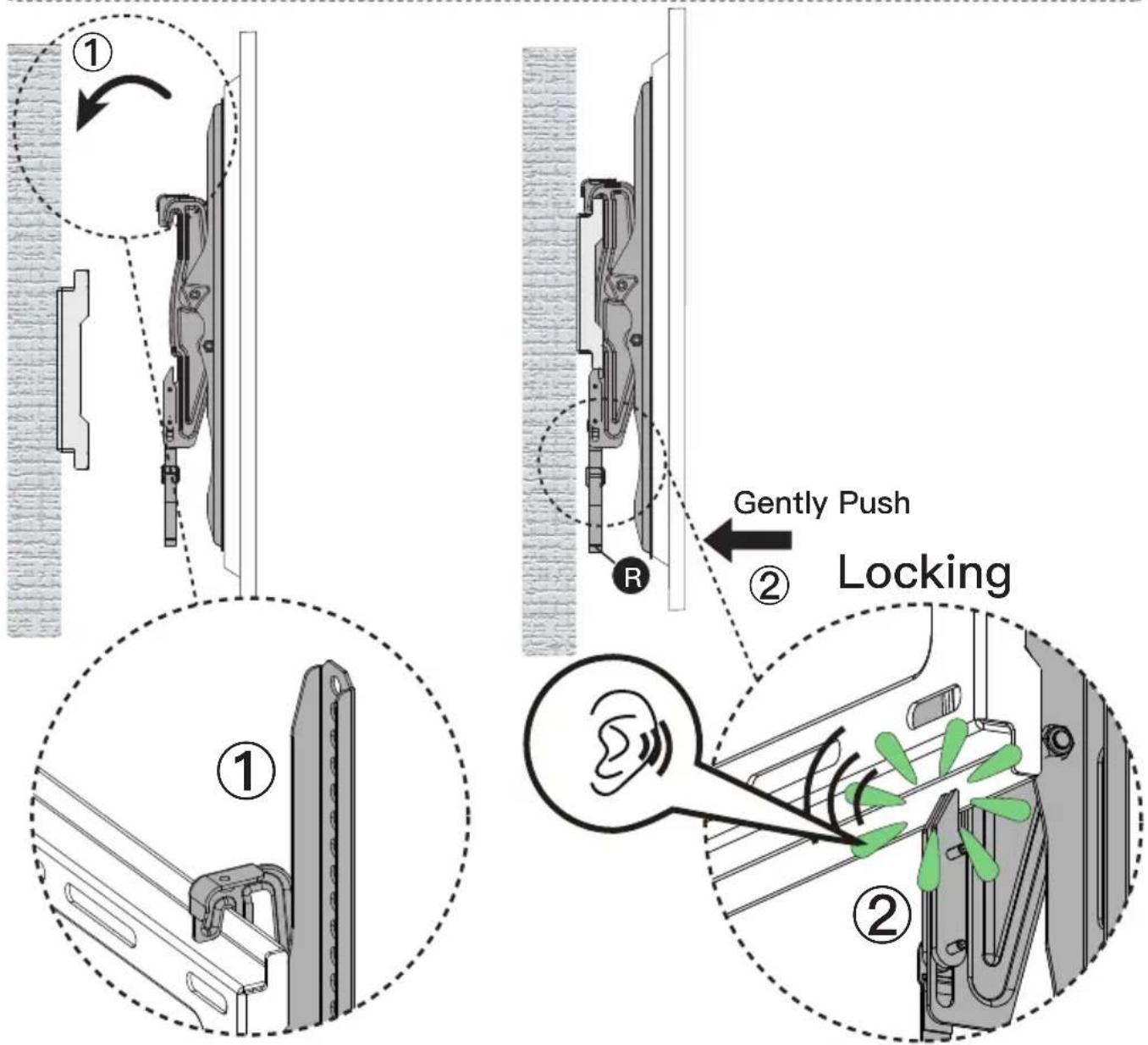 ErgoAV ERMTL1-01B - To Hang TV onto the Wall Plate - 1