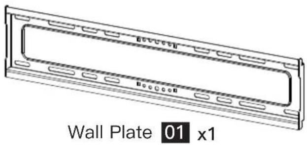 ErgoAV ERMTL1-01B - Supplied Parts and Hardware for Step 2 - 1