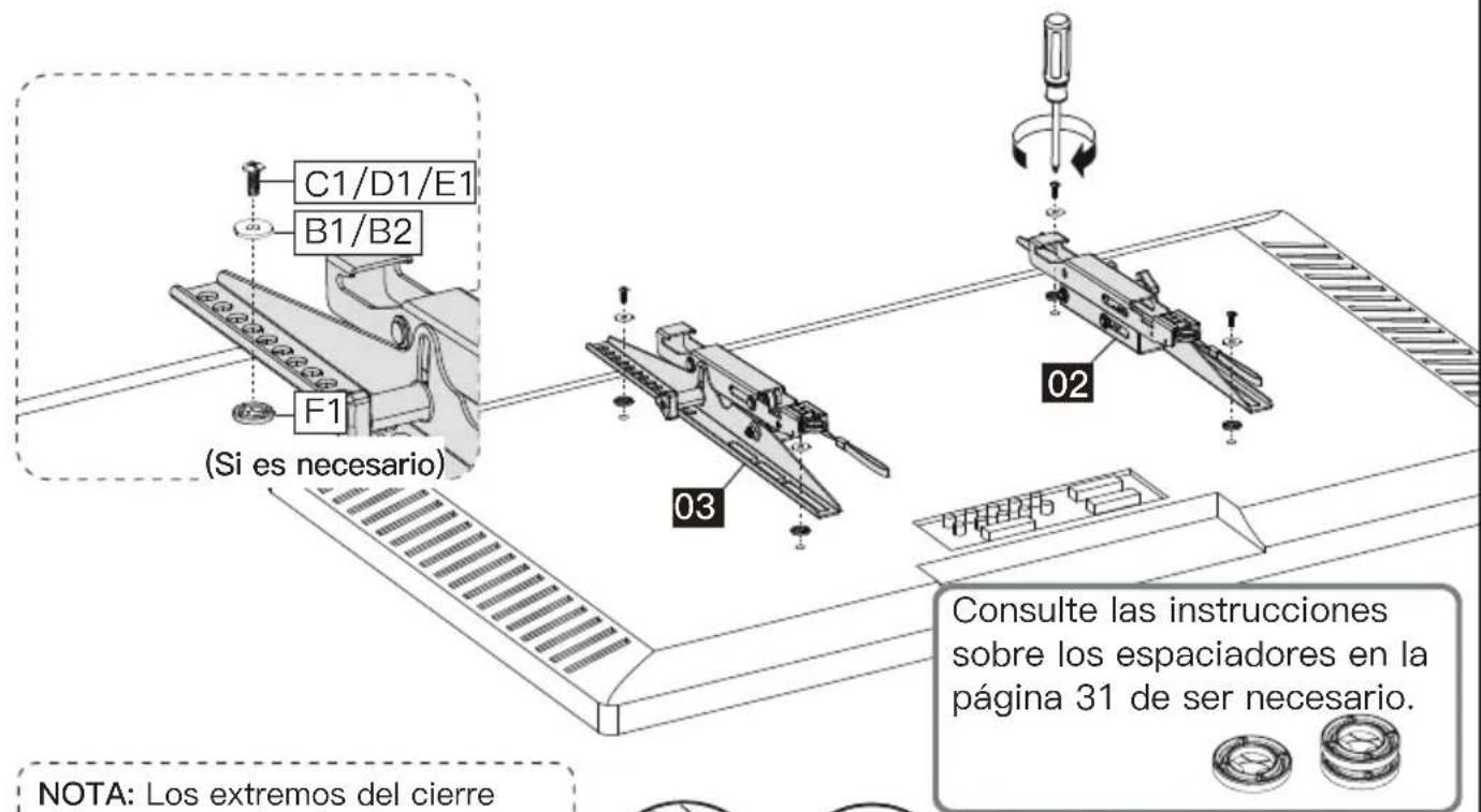 ErgoAV ERMTX1-01B - Seleccione los perno para el TV - 8