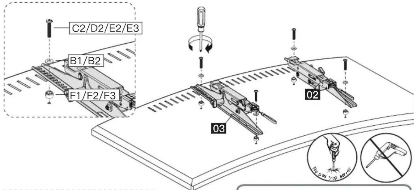 ErgoAV ERMTX1-01B - Option B (pour un téléviseur à dos arrondi) - 1