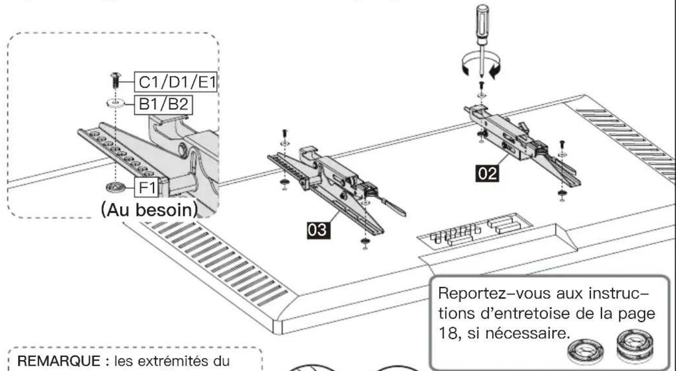ErgoAV ERMTX1-01B - Sélectionnez les boulons TV - 7