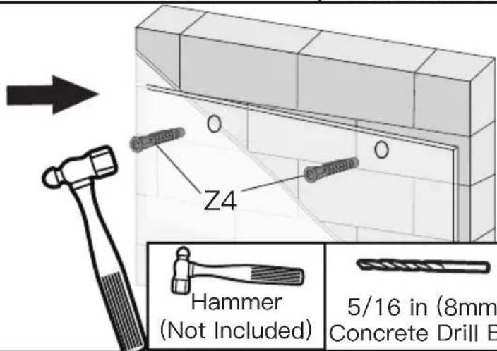 ErgoAV ERTSM1-01B - Step 6C For Solid Concrete or Concrete Block Installation - 4
