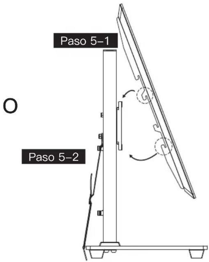 ErgoAV ERTSM1-01B - Paso 3 Conecte la placa del televisor [M] al pilar de soporte [P] - 2