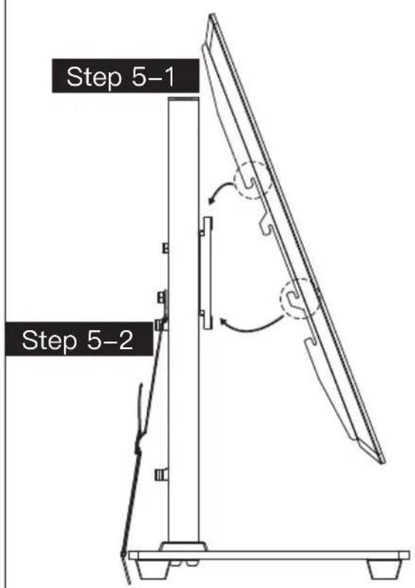 ErgoAV ERTSM1-01B - Step 5 Attach TV to the TV Plate [M] and Manage the Wires - 2