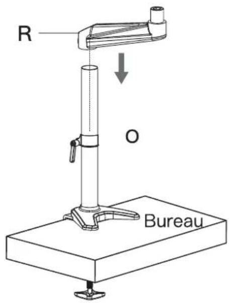 ErgoAV ERDGM1-01B - Étape 2 Fixez le bras au pilier - 2