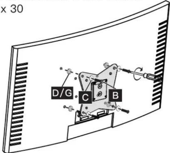 ErgoAV ERDGM1-01B - Étape 3 Fixez la plaque du moniteur au monitreur - 3