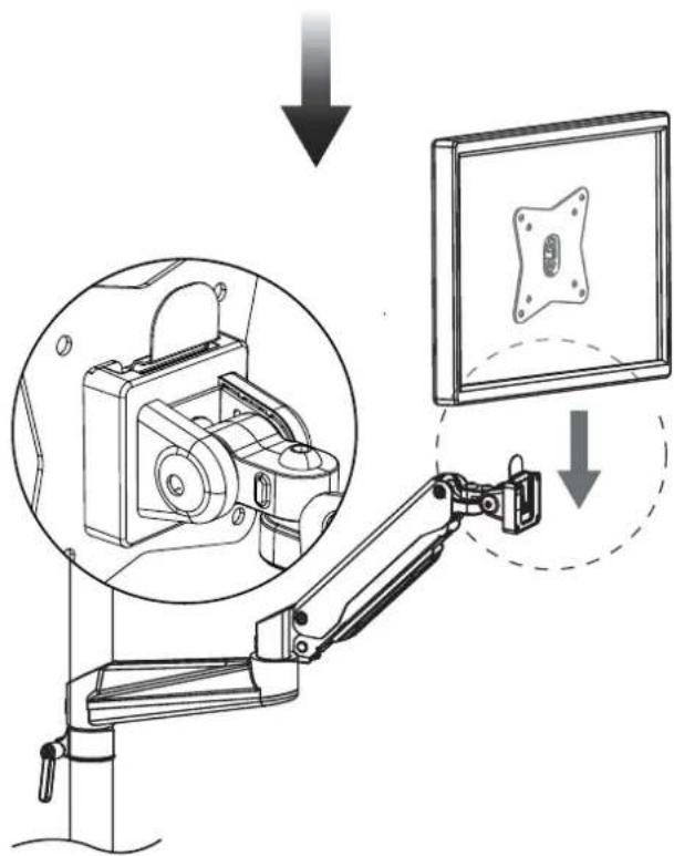 ErgoAV ERDGM1-01B - Étape 3 Fixez la plaque du moniteur au monitreur - 5