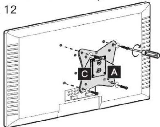 ErgoAV ERDGM1-01B - Étape 3 Fixez la plaque du moniteur au monitreur - 2