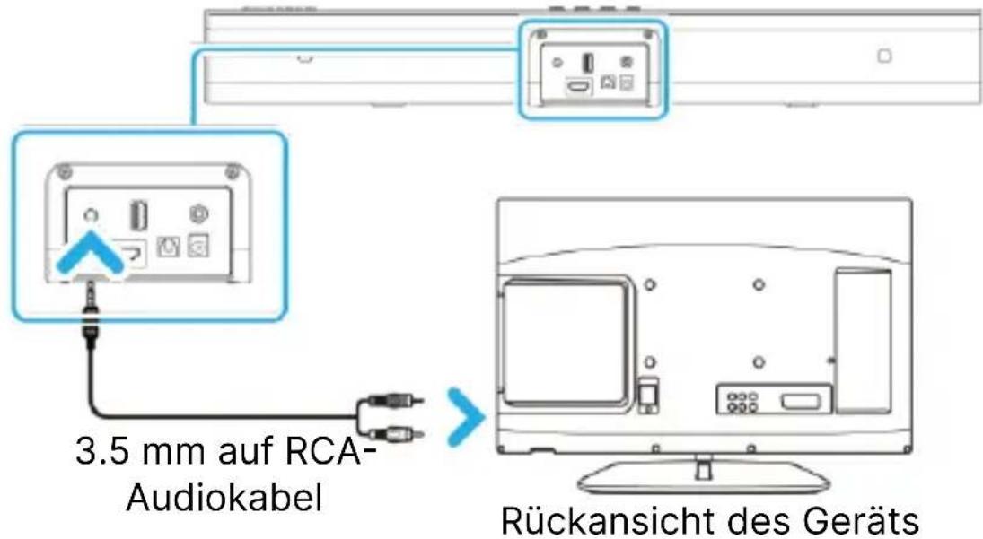 Majority Naga 40 - Schalten Sie die Soundbar in den AUX-Modus: - 1