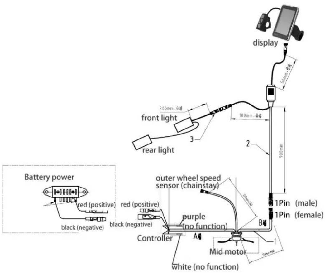 Essentiel B Urban 600 - Diagramme électrique du VAE URBAN 600 - 1