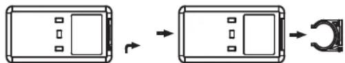 Essentiel B ERSC-4262b - To insert or replace the battery in the remote control: - 1