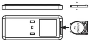 Essentiel B ERSC-4262b - Pour insérer ou remplacer la pile dans la télécommande : - 2