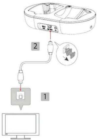 Essentiel B CT702 - CONECTAR LA BASE A LA TOMA ÓPTICA DE LA FUENTE SONORA - 1