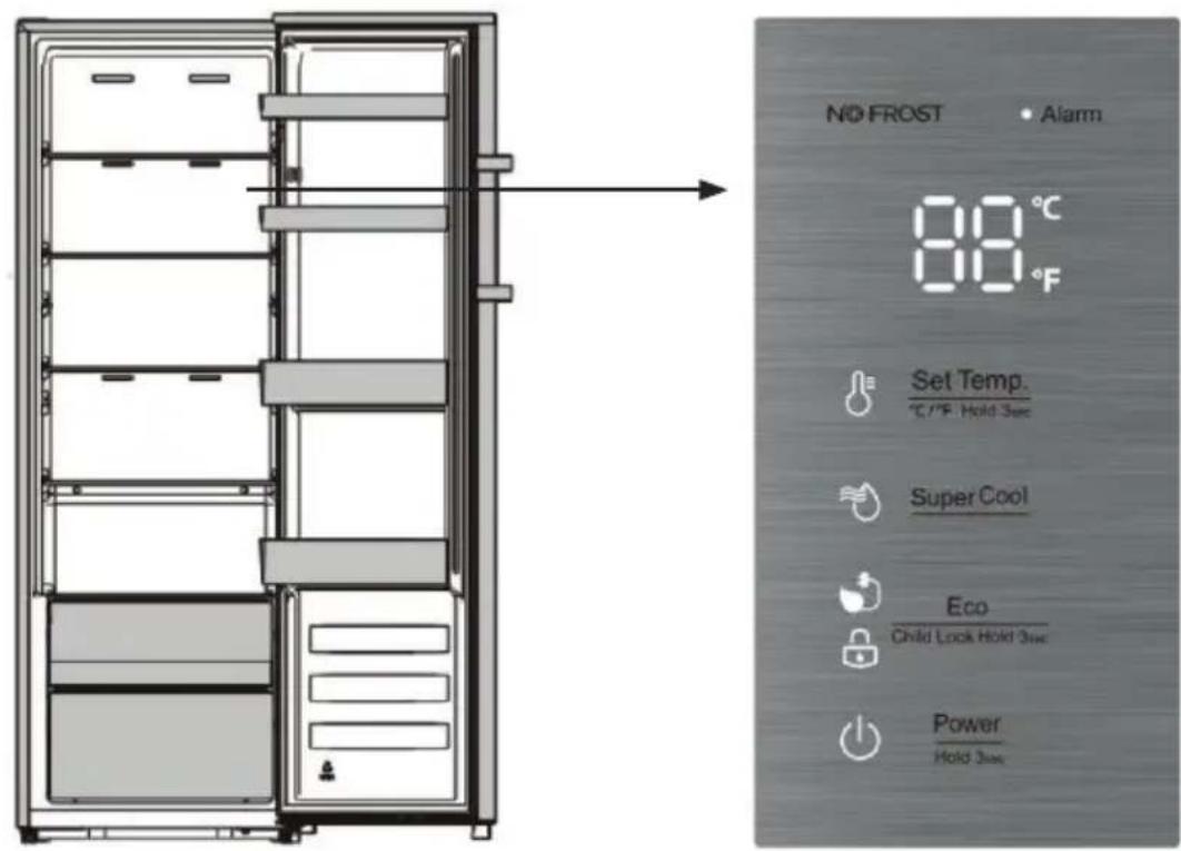 Essentiel B ERLV170-60hib1 - Description of the control panel - 1