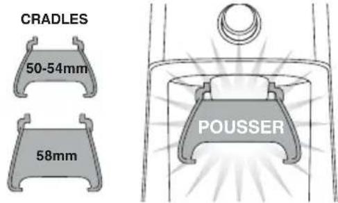 CRADLES 50-54mm 58mm POUSSER