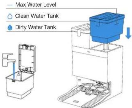 ECOVACS DEEBOT T30C - Fill the Clean Water Tank - 1