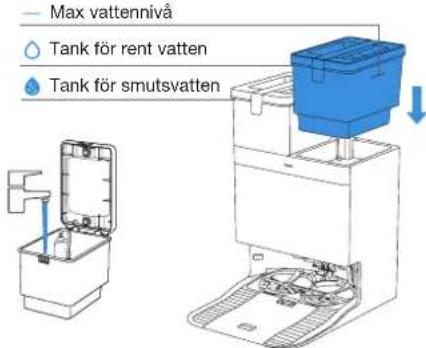 ECOVACS DEEBOT T30C - Påfyllning av tanken för rent vatten - 1