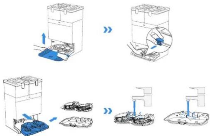 ECOVACS DEEBOT T30C - ⑥ Manutenzione della vaschetta per il lavaggio del mocio - 1