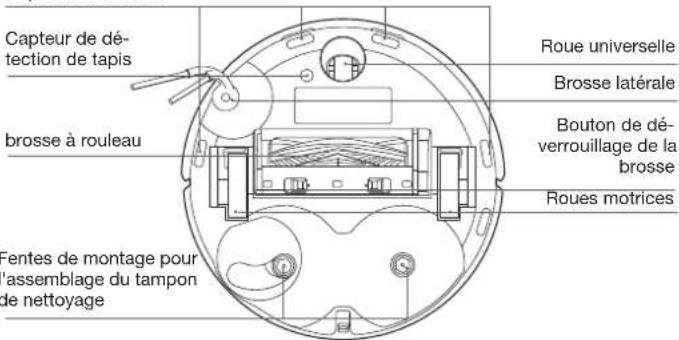 ECOVACS DEEBOT T30C - À l'intérieur du robot (sous le capot supérieur) - 2