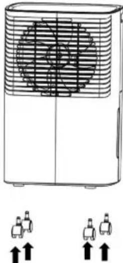 Toyotomi TD-2410 - Répétez l'étape 2 pour installer les autres roulettes - 1