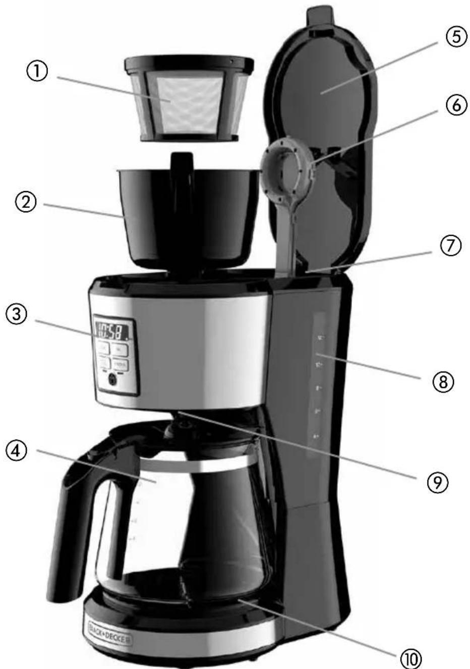 BLACK & DECKER CM1231S - FAMILIARISATION AVEC LA CAFETIÈRE - 1