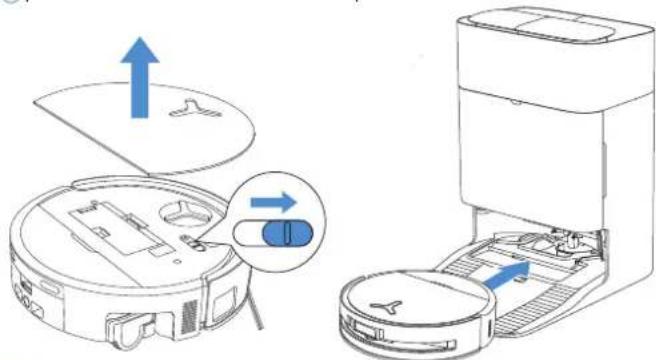 ECOVACS DEEBOT X9 PRO OMNI - ③ Accendere e caricare il robot - 1