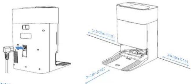 ECOVACS DEEBOT X9 PRO OMNI - Power Cord Connection and Station Placement - 1