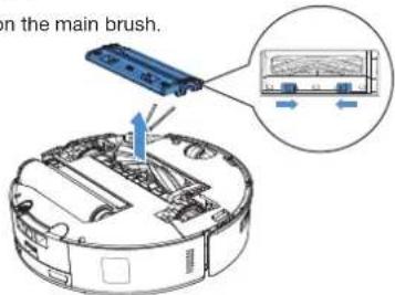 ECOVACS DEEBOT X9 PRO OMNI - ③ Maintain Main Brush and Side Brush Clean the Main Brush. - 1