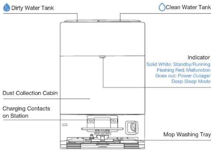 ECOVACS DEEBOT X9 PRO OMNI - OMNI Station Front View - 1