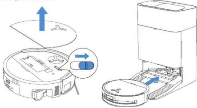 ECOVACS DEEBOT X9 PRO OMNI - ③ Slå PÅ og lad roboten - 1