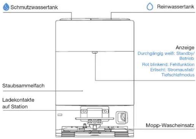 ECOVACS DEEBOT X9 PRO OMNI - Vorderansicht der OMNI-Station - 1