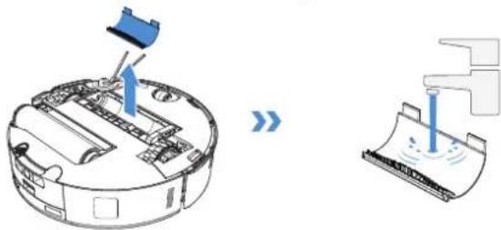 ECOVACS DEEBOT X9 PRO OMNI - ③ Wartung von Haupt- und Seitenbürste Reinigen der Hauptbürste. - 3