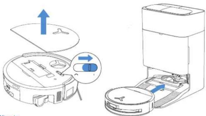 ECOVACS DEEBOT X9 PRO OMNI - ③ Schalte den Roboter ein und lade ihn auf - 1