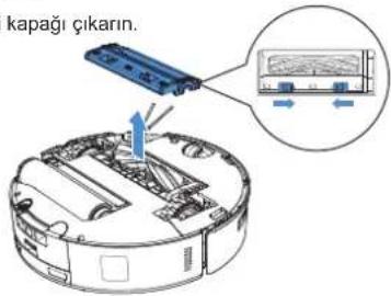 ECOVACS DEEBOT X9 PRO OMNI - ③ Ana Fırçayı ve Yan Fırçayı Koruyun Ana Fırçayı temizleyin. - 1