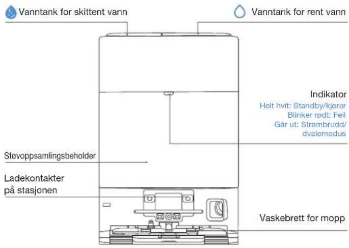 ECOVACS DEEBOT X9 PRO OMNI - OMNI-stasjon sett forfra - 1