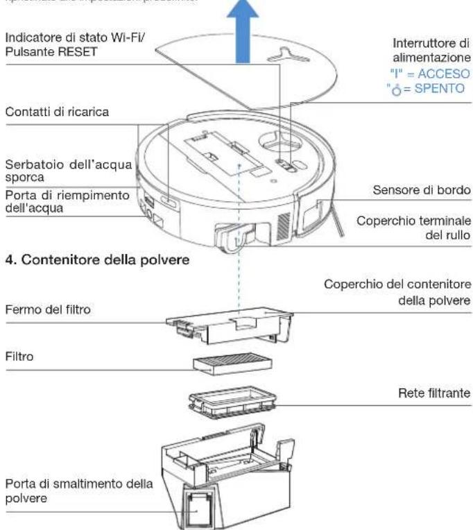 ECOVACS DEEBOT X9 PRO OMNI - Pulsante RESET - 1