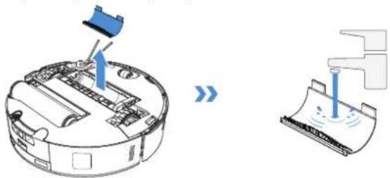 ECOVACS DEEBOT X9 PRO OMNI - ③ Huolla pääharja ja sivuharja Puhdista pääharja. - 3