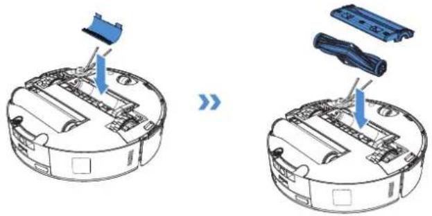 ECOVACS DEEBOT X9 PRO OMNI - ③ Ana Fırçayı ve Yan Fırçayı Koruyun Ana Fırçayı temizleyin. - 4