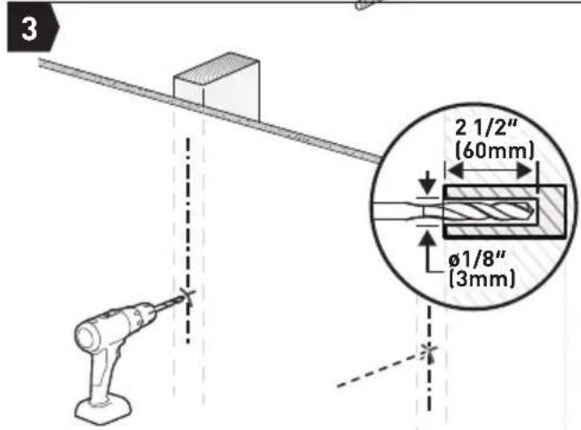 ErgoAV ERTSX2-01B - Option B: For Wood Stud Installation - 4