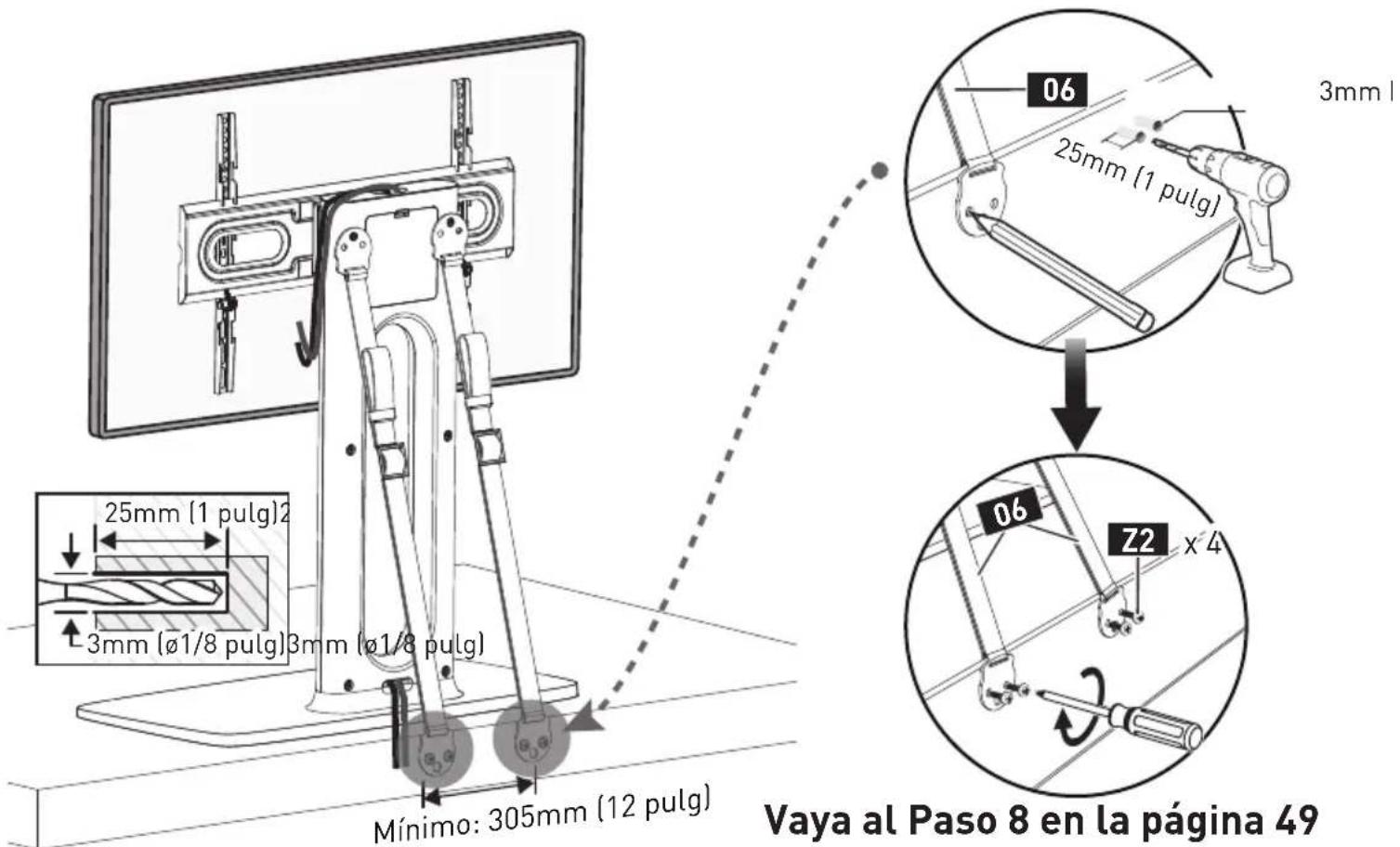 ErgoAV ERTSX2-01B - Opción A: Para la instalación en mueble de mesa de madera - 2