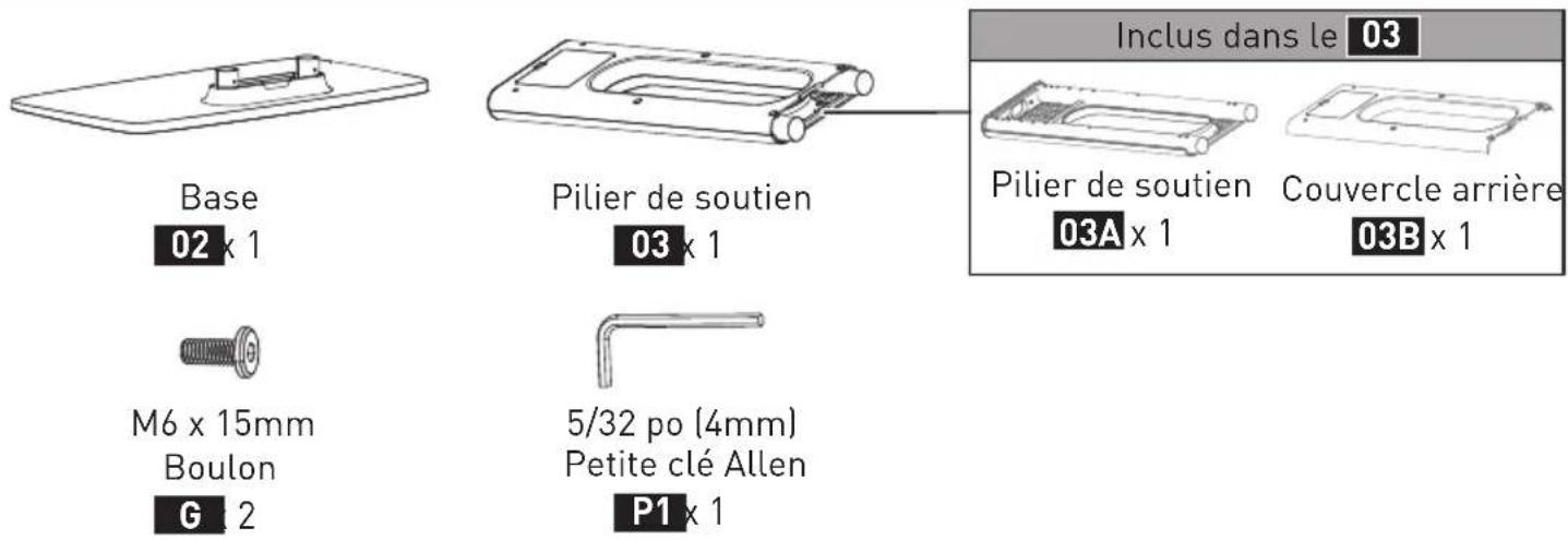 ErgoAV ERTSX2-01B - Pièces et matériel fournis pour l'étape 2 - 1