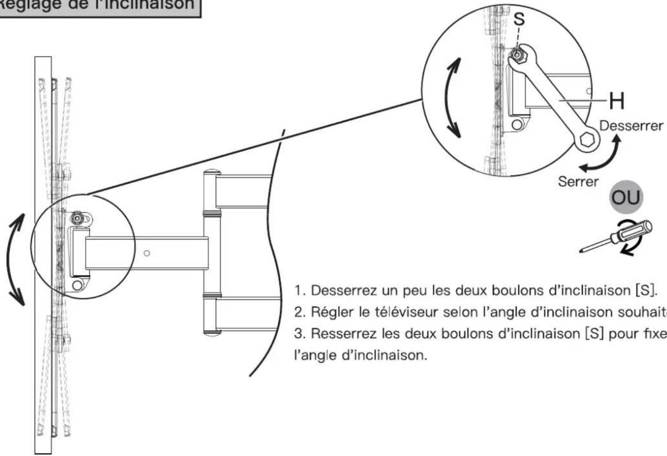 ErgoAV ERMMM4-01B - Réglage de l'inclinaison - 1