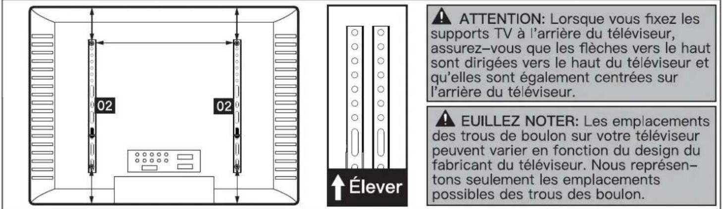 ErgoAV ERMMM2-01B - Étape 1 Fixez les supports du téléviseur sur le téléviseur - 6