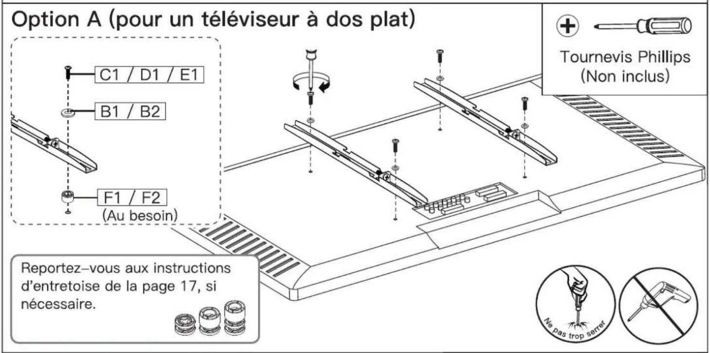 ErgoAV ERMMM2-01B - Étape 1 Fixez les supports du téléviseur sur le téléviseur - 7